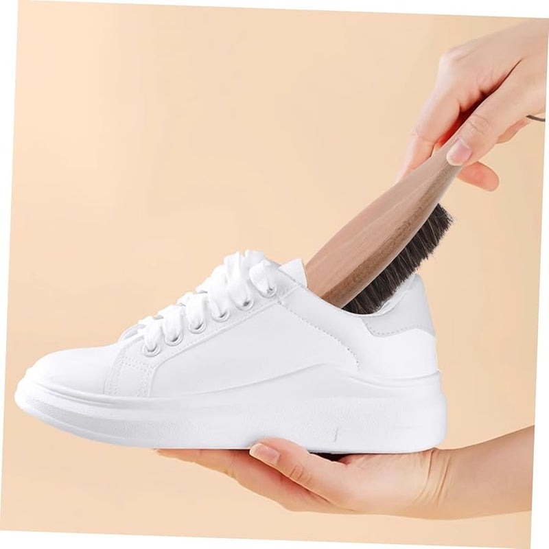 فرشاة تنظيف الأحذية المصنوعة من شعر الحصان - علبة مزدوجة - أداة تنظيف لطيفة للأحذية المصنوعة من الجلد الصناعي - Image 5